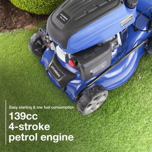 Hyundai 17-Inch Petrol Lawnmower – Push Mower for Garden Lawns