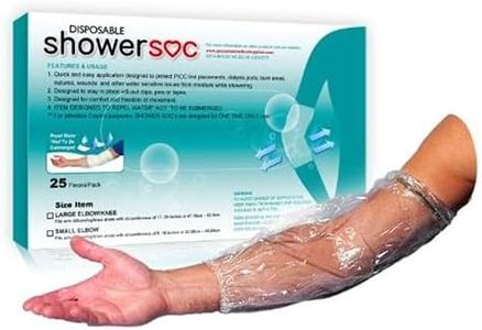 PICC LINE COVER for showers - 25 Pack - LARGE - Waterproof Disposable - Elbow/Knee - Protector Guard