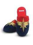 Marvel Captain Slippers for Women | Adults Superhero Blue Red Shield House Shoes | Movie Merchandise 5-6 UK