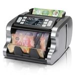 MUNBYN Mixed Denomination Money Counter Machine Canadian, Value Counting, UV/MG/IR/MT Cash Counter, 3.5" TFT Display Money Counting Machine, CAD, USD, EUR Bill Counter (Black)