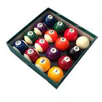 Aramith Premier Spots & Stripes 2-Inch Pool Balls with 1 7/8" White Cue Ball