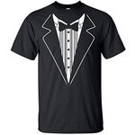 Inspired Tuxedo t Shirt, Hen and stag Funny Costume t Shirts Tuxedo t Shirt Tuxedo Black Large