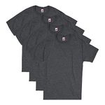 Hanes Men's ComfortSoft Short Sleeve T-Shirt, Charcoal Heather, XXXXL