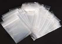 300pcs Ziplock Bags Baggies Small Clear Plastic Bags Grip Seal Bags Reusable Resealble Pouches Snap Bags for Kitchen Craft Beads Jewellery Samples Cookies Sweets Storage