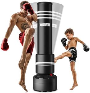 Dripex Freestanding Punching Bag, Heavy Punch Bag with Stand for Adults Teens, Men Standing Kickboxing Bag with Foam Protector, Suction Cup Base for Home Gym Office MMA Boxing Training