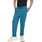Lil Tomatoes Boys Cotton Trackpant, Teal, 14-15 Years