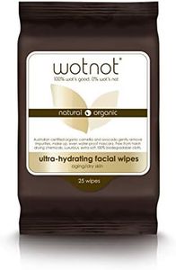 Wotnot Natural Organic Ultra Hydrating Facial Wipes, 25 count