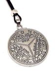 ECLECTIC SHOP UK LTD Seventh Pentacle Of Saturn Key Of Solomon Talisman Seal Kabbalah Hermetic Pendant Beaded Cord Necklace