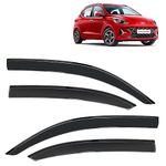 TRENDWALA Car Side Door Visor Rain Guard Compatible with I10 Grand Nios Set of 4