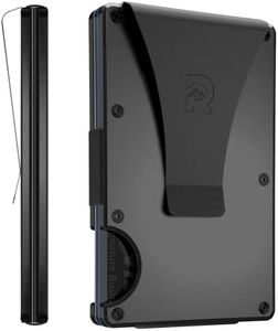 The Ridge Wallet Titanium Gunmetal Money Clip Money Clip Wallet RFID Secure, gray, money clip