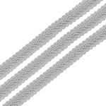 uxcell 1/2" x 13 Yards Gimp Braid Trim Woven Fabric Ribbon Polyester Curtain Upholstery Trim for DIY Craft Sewing Accessories Costume Home Decoration, Grey