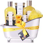 Gift Sets for Women-Spa Luxetique Spa Gift Set, 8pcs Tahiti Island Bath Sets with Essential Oil, Body Lotion, Bath Bombs, Pamper Gifts for Women, Gifts for Mum, Birthday Gifts for Her, Christmas Gifts