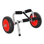 Soozier Rolling Kayak Cart Kayak Cart Dolly Transporter for Cleaning, Storing, & Maintenance with Aluminum Frame & Folding Design