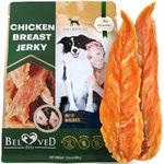 Beloved Pets Chicken Jerky Dog Treats & All Natural and Organic Healthy Snacks for Large & Small Dogs - Grain Free and High Protein - Human Grade Pet Chews (Chicken Jerky 300g)