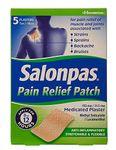 Salonpas Pain Relief Patch - 5 Pack - Medicated Plaster for Joint & Muscle Pain