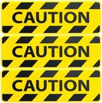 Caution Sign 9x3" Plastic Business Sign 3 Pack (Yellow)