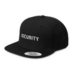 Speedy Pros Snapback Hats for Men & Women Professional Security Guard A Embroidery Acrylic Flat Bill Baseball Cap Black Design Only