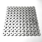 evernice Aluminum M Size Bobbins for Tin Lizzie 18 Quilting Machines (100)
