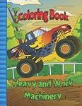 Coloring Book For Children and Adults Heavy and Work Vehicles 50 Mixed Images Coloring Illustrations Drawings You will find Heavy Machinery such as ... Train, Concrete mixer, Airplane, Sailing ship