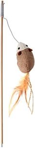 ARQUIVET - Caña para gatos para jugar - Ratón - Gama natural