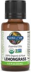 Garden of Life Essential Oil, USDA Organic & Pure, Clean, Undiluted & Non-GMO, for Diffuser, Aromatherapy, Meditation, Cleansing, Relaxing, Calming, Lemongrass, 0.5 Fl Oz