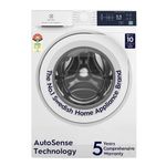 Electrolux 8kg 5 Star EcoInverter Fully Automatic Front Load Washing Machine, Full Load Vapour Wash for Sustainable Clothing, Hygienic Care, White, UltimateCare 300, EWF8024D3WB