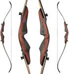 60" 62" Archery Takedown Recurve Bow 20-50 Lbs Beginner Archery Recurve Bow Traditional Longbow Right Hand (Black, 25 lbs)