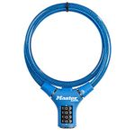 Master Lock Bike Cable Lock [Combination] [90 cm Cable] [Outdoor] [Blue] 8229EURDPROBLU - Ideal for Bike, Electric Bike, Skateboards, Strollers, Lawnmowers and other Outdoor Equipments