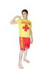 WickedFun® Kids Boys Lifeguard T-Shirt and Short Set Beach Bay Life Saver Children School Fancy Dress Party (10-11 Years)