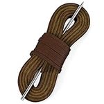 TOFL Leather Boat Shoe Lacing Kit | 45 inches | 1 Needle And 2 Strips [1 Pair], Medium Brown