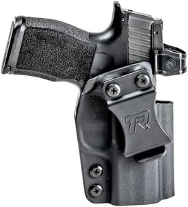Rounded IWB Holster Fits: Glock 43/48 TLR7 Holster - RH - Black Kydex - Concealment Express - American Made