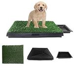 Dog Grass Pad with Tray, Artificial Turf Dog Grass Pee Pad Potty Training for Indoor Outdoor Use, Washable Replacement Potty Mat for Puppy and Small Pet, 20 inch x 25 inch