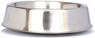 Iconic Pet Stainless Steel Non Skid Pet Bowl for Dog or Cat with Raised Rim Dishwasher Safe Pet Food and Water Bowl in Varying Sizes (24 Oz)