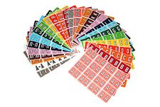 TAB Datafile Color-Coded Alphabetic Label Sheets, Complete Set A-Z, Full-Size, 26 Letters 16 Labels per Sheet