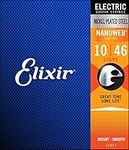 The Piano Accessory Shop PAS Bundle Elixir 12052 Strings Electric Guitar Strings w NANOWEB Coating, Super Light (.010-.046) with 6 free plectrums