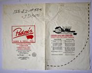 Vintage Paper Sack Bag - PADOW'S CURED HAM, PADOW'S HAMS & DELI, RICHMOND 2002
