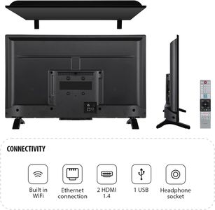 Toshiba 32" HD Smart LED TV – Built-In Apps, Slim Display