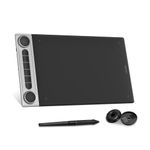 HUION Wireless Drawing Tablet Inspiroy Dial 2, Dual Dial Controller Bluetooth 5.0 Tilt Battery-Free Stylus with 8192 Pen Pressure 10.5'