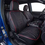 EKR Forester Seat Covers Full Set Custom Fit for Subaru Forester 2025 2026 Limited/Premium/Sport/Touring,Leather Car Seat Cushion,Car Seat Protector Waterproof,Faux Leather(Black with Red Trim)