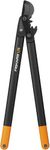 Fiskars PowerGear II bypass gear lopper for fresh wood, non-stick coated, hardened precision steel, cutting diameter 5 cm, length 70 cm, black/orange, L78, 1000584