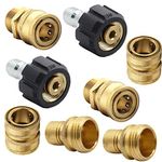 Twinkle Star Pressure Washer Adapter Set Quick Disconnect Kit M22 Swivel to 3/8'' Quick Connect 3/4" to Quick Release