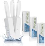 Powerstone Pumice Stone Toilet Bowl Cleaner with Handle (3-pack) - A Reliable and Harmless Solution for Cleaning Limescale Deposits & Hard Water Stains on Toilets, Grills, Tiles, Grout & Pools