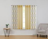 VCNY Home - Window Curtains, 4-Piece Set with Grommet Top, 2 Solid & 2 Printed (Jackston Taupe, 76" x 63")