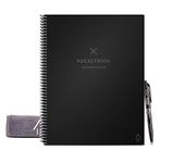 Rocketbook Smart Reusable Notebook, Teacher Planner with 8 Page Types, Infinity Black, (8.5" x 11")