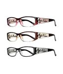 EYEBOGO Kaylee Stylish Reading Glasses for Women (3-Pack, 3.00)