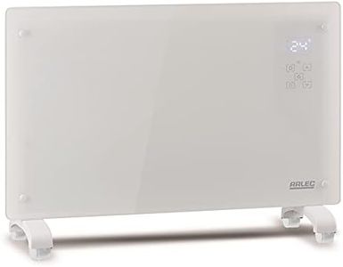Arlec 2200W White Glass Panel Adjustable Thermostat Convection Heater - PEH221