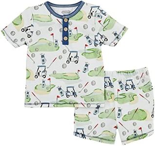 Mud Pie boys Short Sleeves Mud Pie Golf Pajama Set Gray 4 Toddler, Golf, 4T US