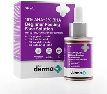 The Derma Co 15 AHA, 1 BHA Beginner Repairing, Radiant Skin, Exfoliating, Removes Impurities Face Peeling Solution for 10-Minute Weekly Exfoliation - 30ml(dermaco) dermaco