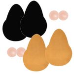 POMAMZ Invisible Breast Lift Tape - 2 Pairs Adhesive Push Up Boob Tape with 2 Nipple Covers | Comfortable, Secure