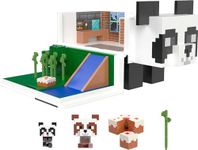 Minecraft Toys Panda Playhouse Playset and Mob Head Mini Figure, Gift for Kids, HLL25